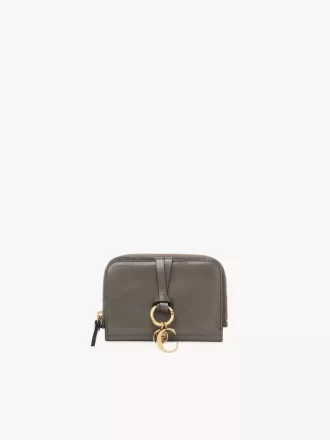 Alphabet bifold wallet in shiny leather