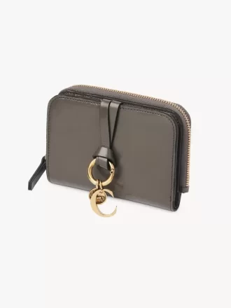 Alphabet bifold wallet in shiny leather