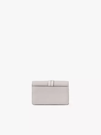 Alphabet card holder in grained leather