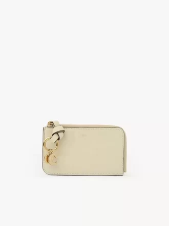 Alphabet wallet in croco-effect leather