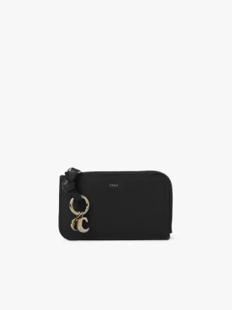 Alphabet wallet in grained leather