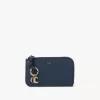 Alphabet wallet in grained leather