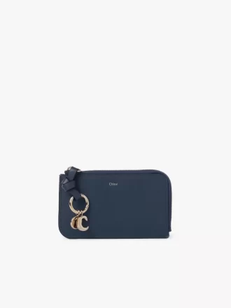 Alphabet wallet in grained leather