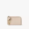 Alphabet wallet in grained leather