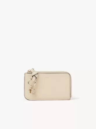 Alphabet wallet in grained leather
