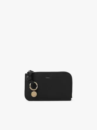 Alphabet wallet in grained leather