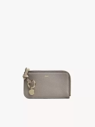 Alphabet wallet in grained leather
