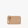 Alphabet wallet in grained leather