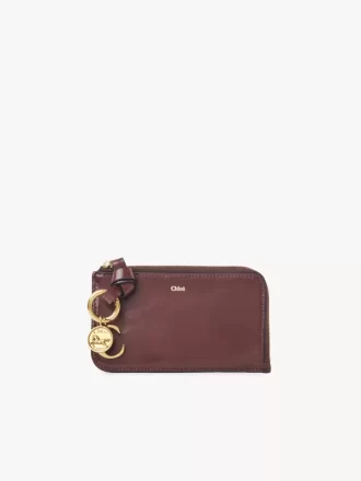Alphabet wallet in shiny leather