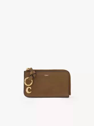 Alphabet wallet in shiny leather