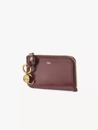 Alphabet wallet in shiny leather