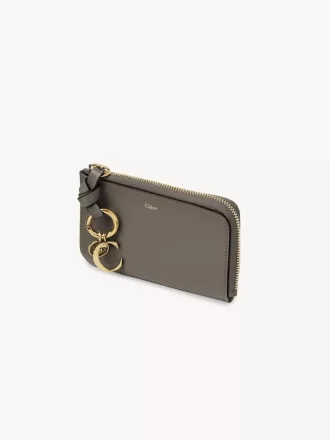 Alphabet wallet in shiny leather