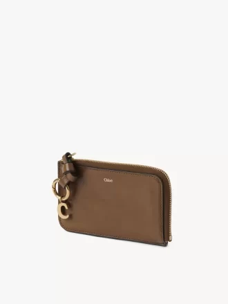 Alphabet wallet in shiny leather