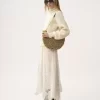 Chain Horse shoulder bag in beaded suede leather