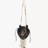 Château Treasures crossbody bag in grained & suede leather