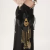 Château Treasures crossbody bag in grained & suede leather
