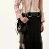 Château Treasures crossbody bag in grained & suede leather