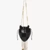 Château Treasures crossbody bag in grained & suede leather