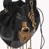 Château Treasures crossbody bag in grained & suede leather