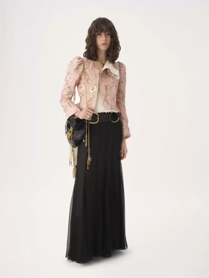 Château Treasures crossbody bag in grained & suede leather
