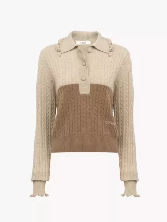 Collar sweater in a wool & cashmere knit Collar sweater in a wool & cashmere knit