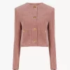 Cropped boxy jacket in velvet
