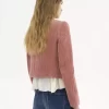 Cropped boxy jacket in velvet