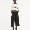Cropped boxy logo T-shirt in cotton jersey