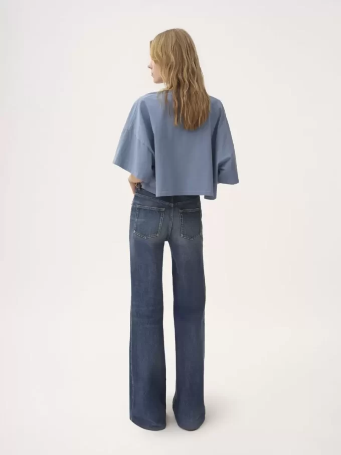 Cropped boxy logo T-shirt in cotton jersey Cropped boxy logo T-shirt in cotton jersey