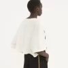 Cropped boxy logo T-shirt in cotton jersey