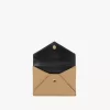 Envelope card holder in grained leather