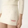 Fitted mini skirt in a wool & cashmere knit