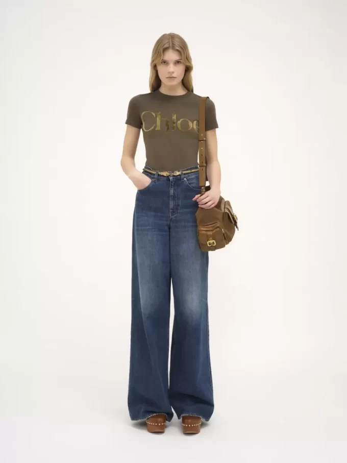 Fitted T-shirt in cotton jersey