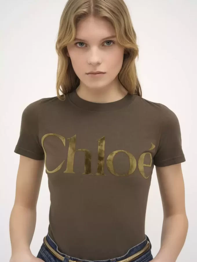 Fitted T-shirt in cotton jersey