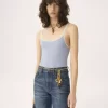 Fitted tank top in cotton