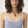 Fitted tank top in cotton