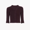Fitted V-neck cardigan in a wool knit