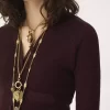 Fitted V-neck cardigan in a wool knit