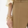 Flared tailored pants in wool grain de poudre