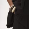 Fluid wide-leg pants in crêpe de chine