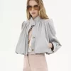 Gathered boule jacket in cotton canvas Gathered boule jacket in cotton canvas