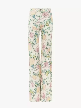High-rise flare jeans in denim