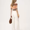 High-rise flared pants in cotton canvas High-rise flared pants in cotton canvas