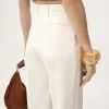 High-rise flared pants in cotton canvas High-rise flared pants in cotton canvas