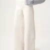 High-rise wide-leg jeans in denim