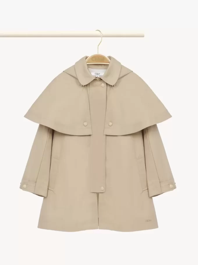 Hooded trench coat