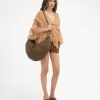 Large Bracelet Hobo bag in grained leather