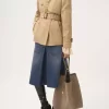 Large Chloé Spin tote bag in suede leather