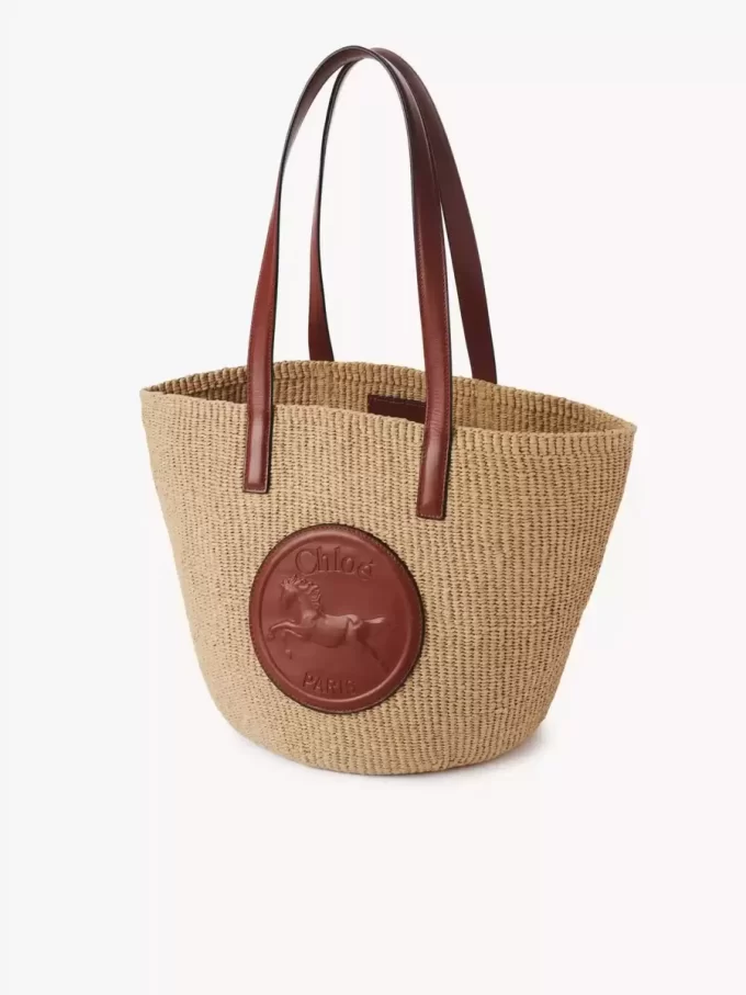 Large Horse Medal Basket in natural fibers