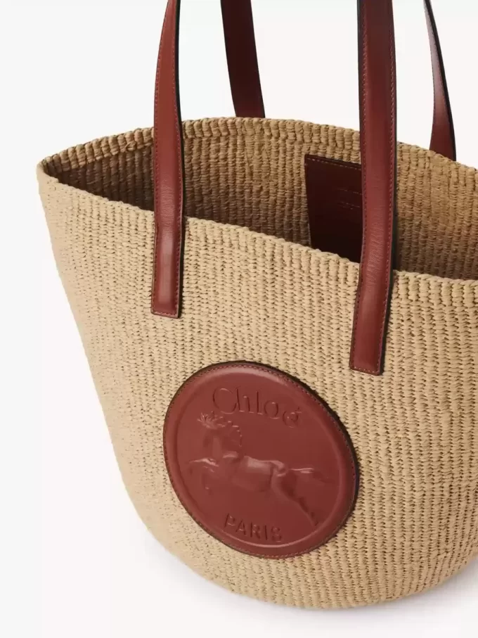 Large Horse Medal Basket in natural fibers